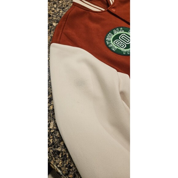 Zara SKIING Men's ALPINE VALLEY Letterman JACKET sz XL varsity (has Stains) - Picture 7 of 9